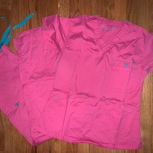 XS Pink- Med Couture Scrub Set